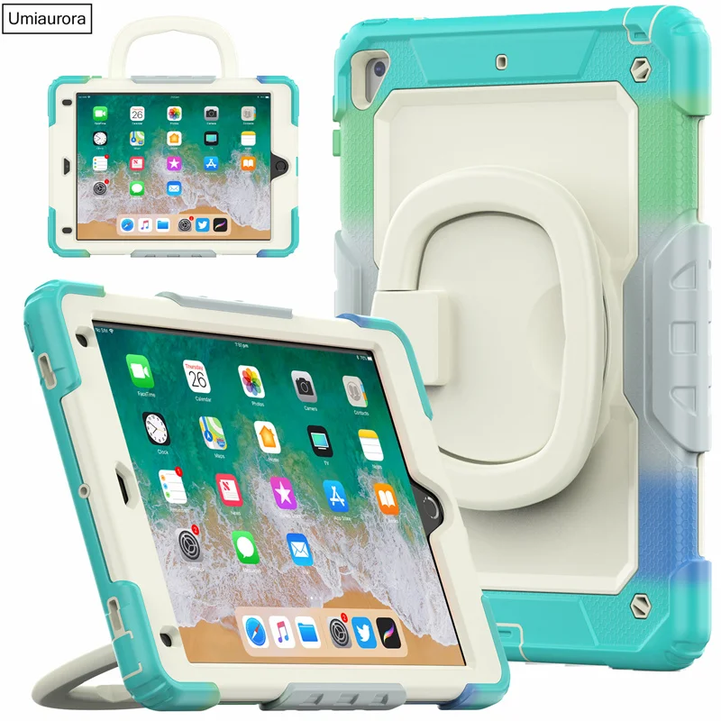 Heavy Duty Rugged Tablet Case with Handle and Stand - Shockproof Cover