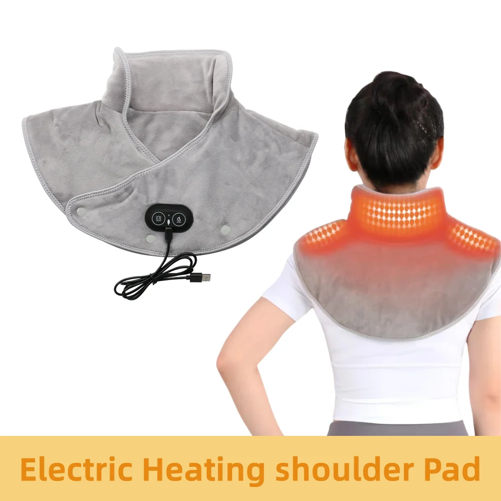 Electric Heated Shoulder Pads Wrap for Neck Massager Relief