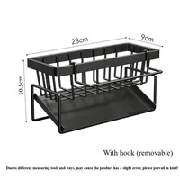Kitchen Sink Drain Rack Storage Box Stainless Steel Self-draining Sink Detergent Sponge Rack Rag Towel Rack Filter Basket Shelf 6