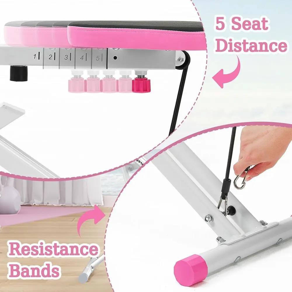 Women Home Deep Machine, Foldable Squat Rowing Machine With Adjustable Resistance, Glute Leg Cardio Workout Equipment_voghion.com