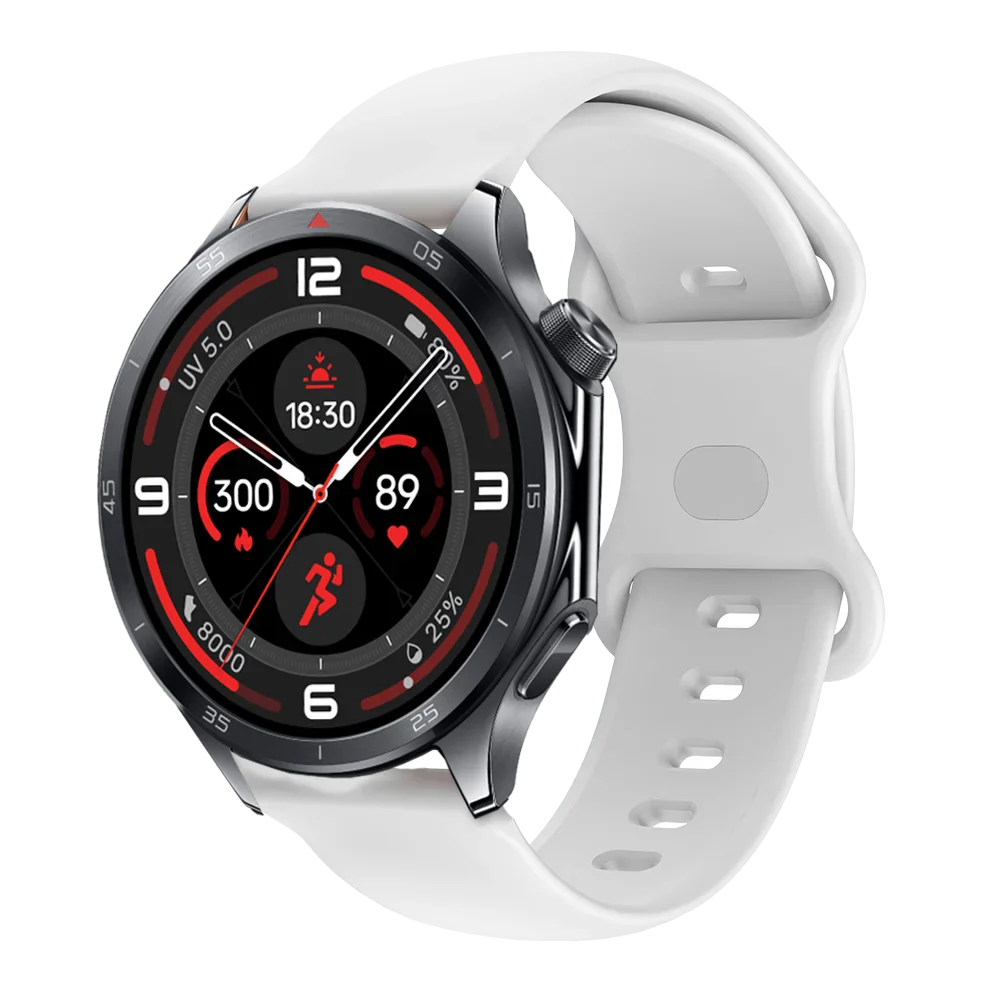 Universal 22mm Silicone Watchband with Butterfly Buckle - Unisex Adjustable Strap