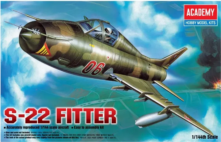 Academy 1/144 Plastic Toy DIy Model Kit 12612 Su SU-22 Assembler Attack Fighter assembly  Kit