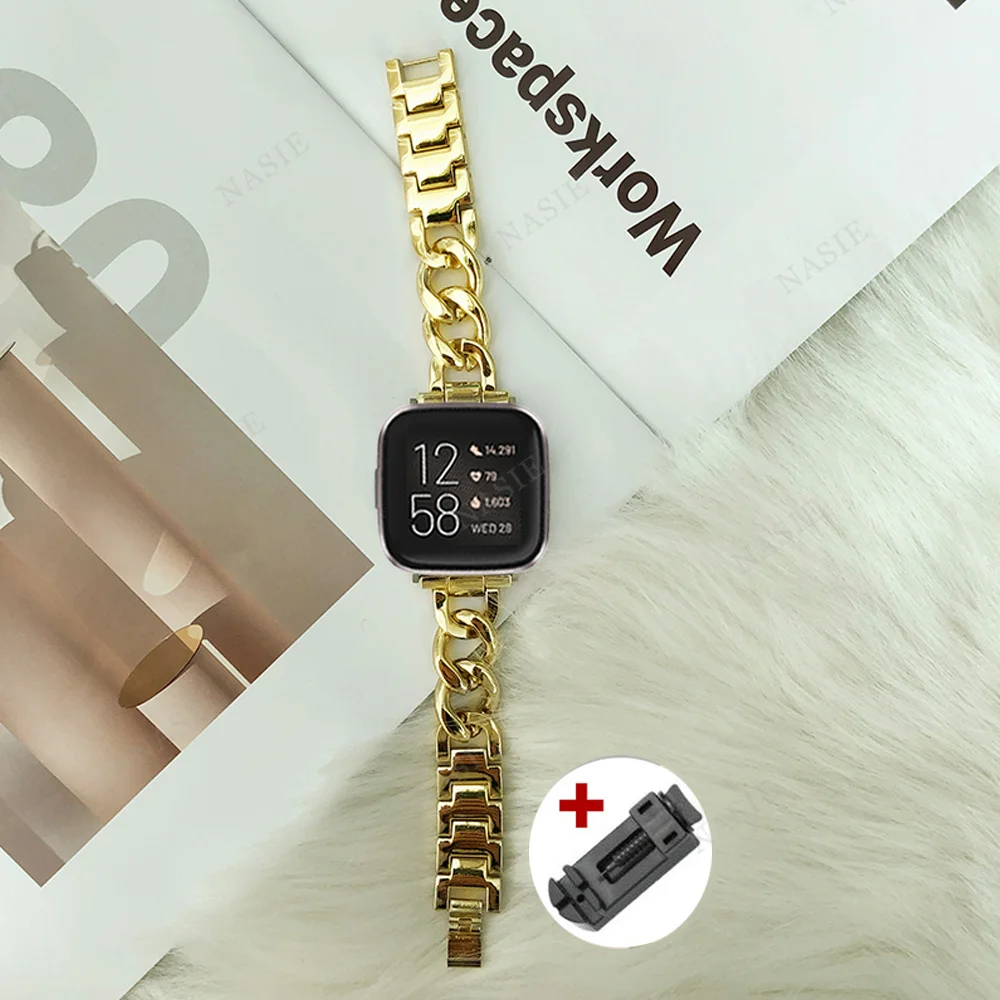 Luxury Metal Bracelet Strap for Fitbit Versa and Sense Series