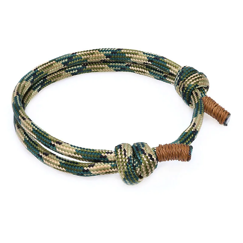 Fashion, simple adjustable 550 umbrella rope men's woven bracelet
