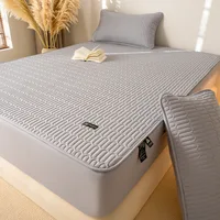 Waterproof Throw Mattress Cover Cotton Soybean Fiber Bed Fitted Sheet Mattress Protector Single/Double/Queen/King 150/160/200 2