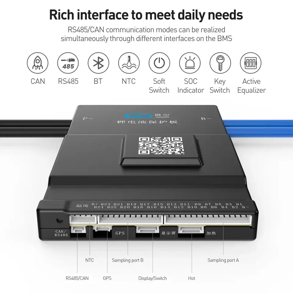 JIKONG JKBMS Smart Active BMS 8S-24S Li-ion/ Lifepo4/ LTO 0.4A-2A Battery Balance Management System 80A 100A 120A 150A 200A 300A image 3