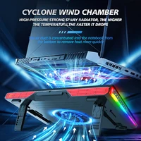 COOLCOLD Air Compression RGB Laptop Cooling Pad - Ultra-Quiet USB Cooler, Fast Heat Dissipation & Adjustable Stand - Image 2