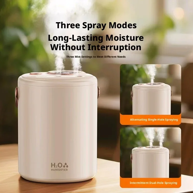 New 1L Large Capacity Humidifier USB Double Spray Mist Maker Mute For Baby Bedroom Home Air Purifying Humidifier With LED Light 4