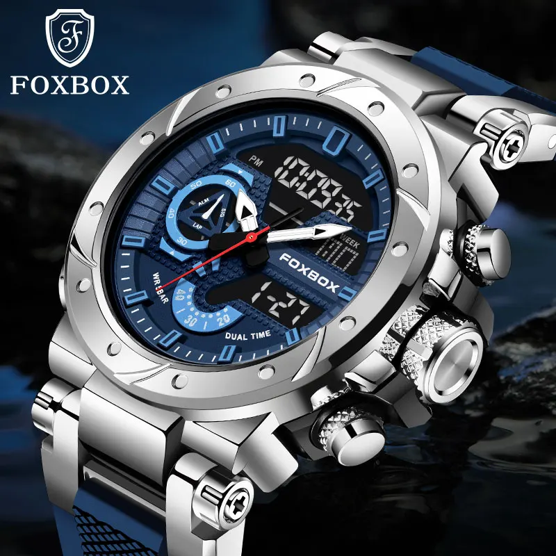 LIGE Top Brand Men Digital Watch Military Watches Fashion Sports Waterproof Dual Display Quartz Wristwatches Relogio Masculino 6