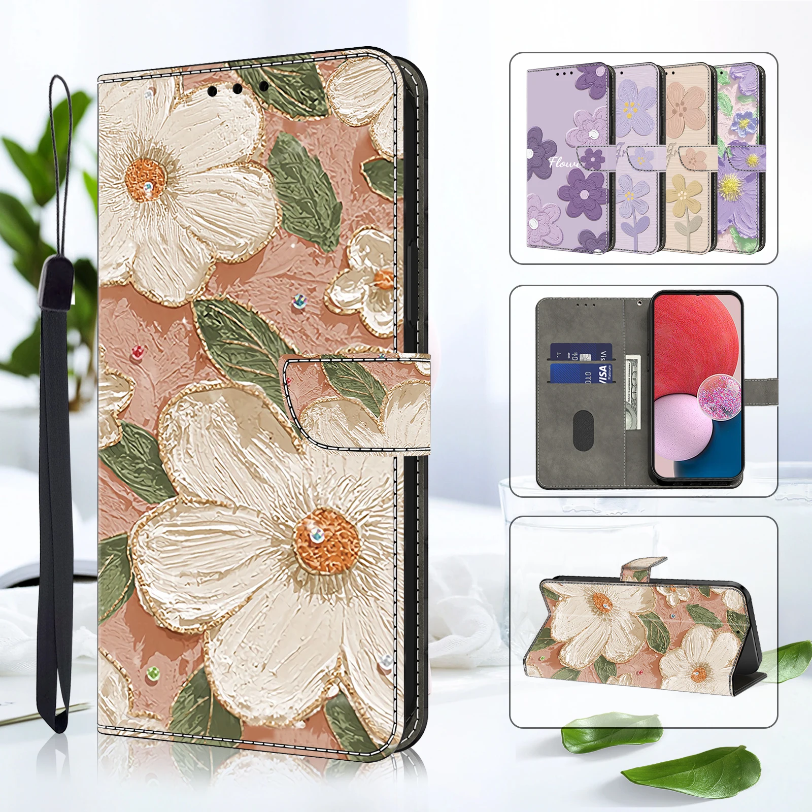 3D Magnetic Flip Leather Wallet Case with Enhanced Durability