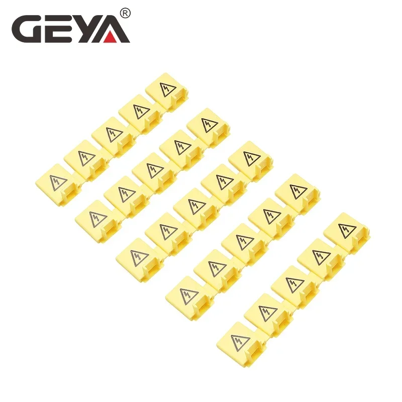 GEYA PIN TYPE MCB Copper Busbar Connector Protect Cover Comb Busbar Teeth Busbar Protector Braces Terminal Caps 5 Teeths