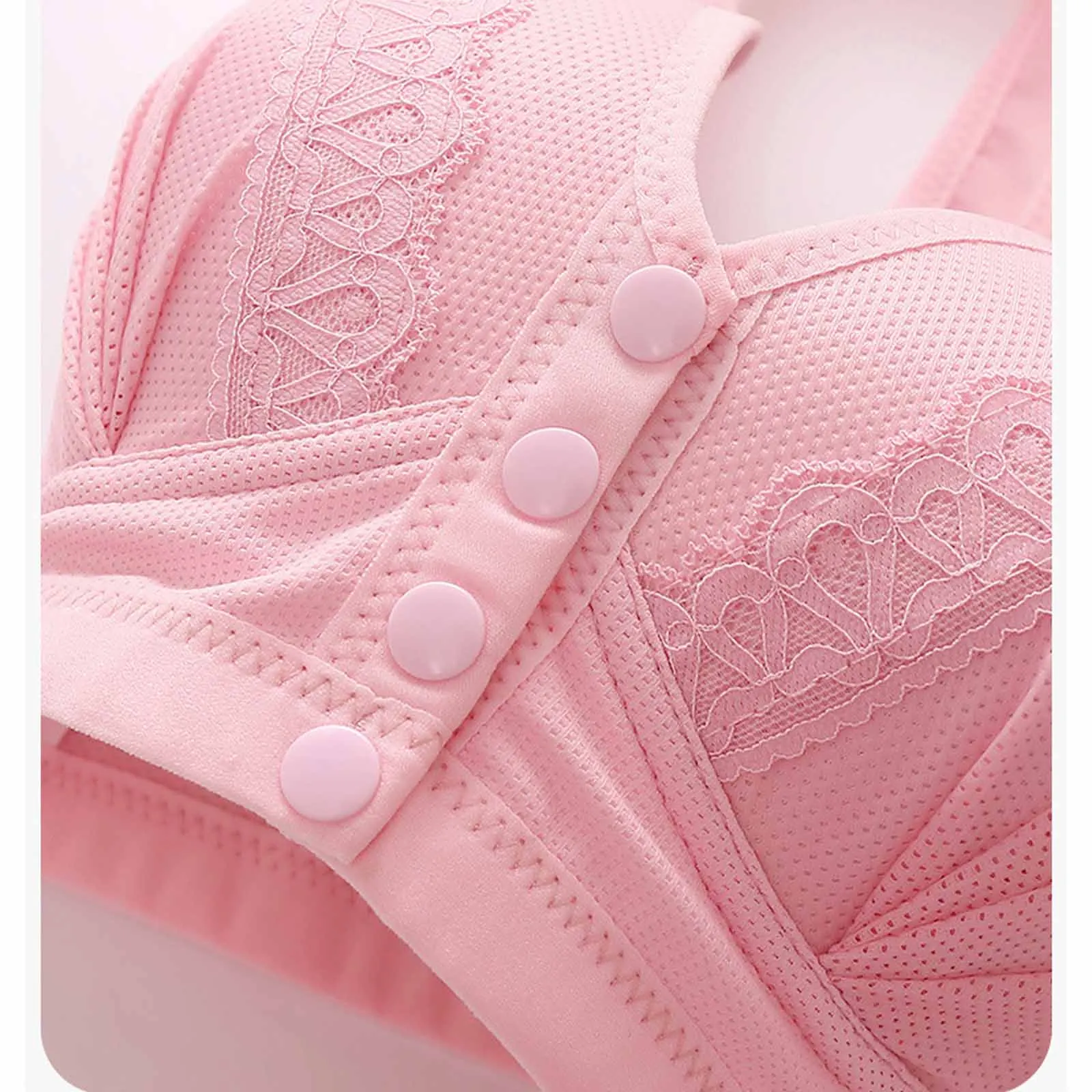 New Front Button Breastfeeding Bra without Steel Ring Thin Size Comfortable and Traceless Pregnant Women's Bra 5