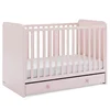 4-in-1 Convertible Crib with Storage Drawer - Greenguard Gold Certified, Blush Pink/Dark Pink 1