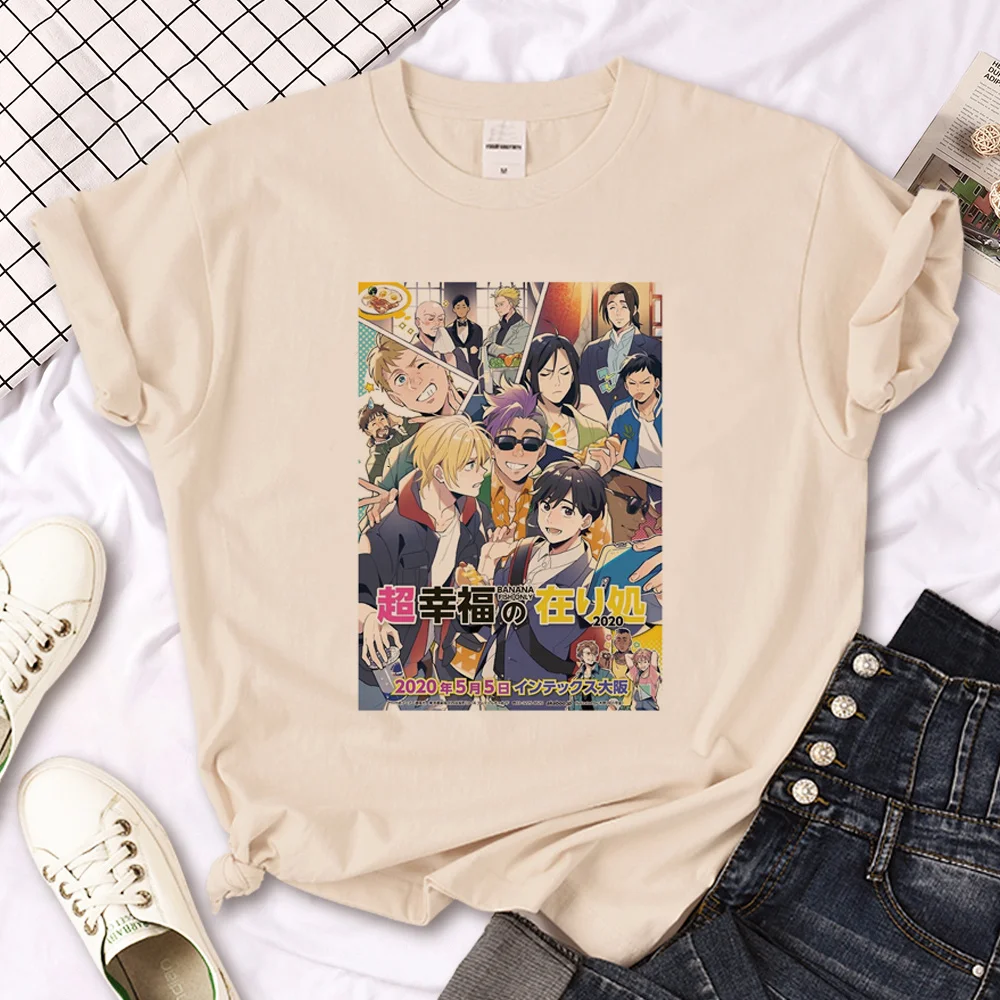 Banana Fish Tee Donna Anime Y2K Tee Girl Streetwear Y2K 2000S Vestiti