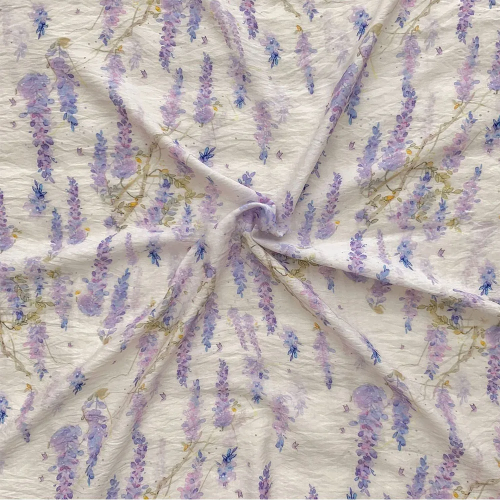 Vintage Flowers Patterned Digital Printing Linen Fabrics for Sewing Costume DIY Crafting Quilting Sofa Tablecloth Curtain Cloth