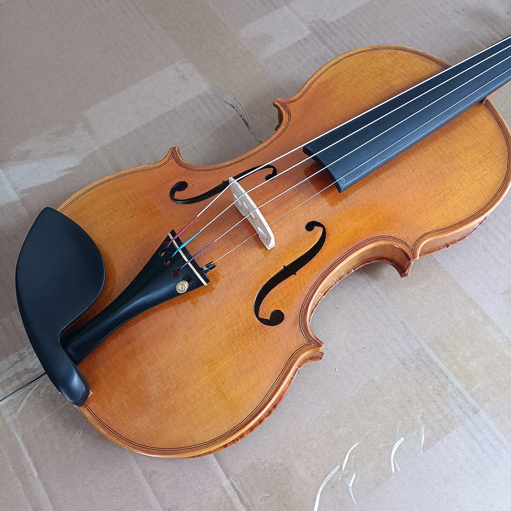 Full Size handmade violin 4/4 3/4 solid wood Spruce Panel Maple Back violino Professional playing instrument with Case + bow