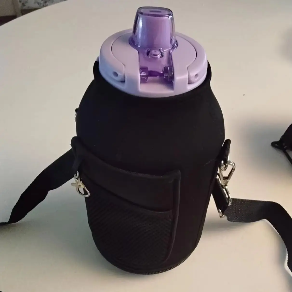 Insulated Water Bottle Carrier Bag with Adjustable Sling
