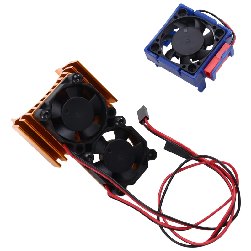 SQPP-VXL-3S ESC 냉각 팬 및 모터 듀얼 팬 세트는 Traxxas Slash 4X4 Stampede 4X4 Rustler과 호환됩니다.