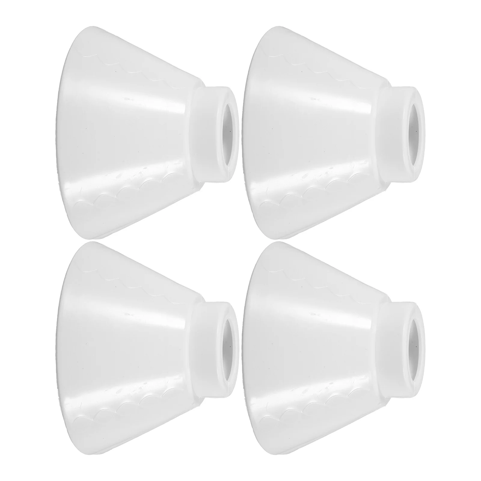 

4 Sets Lampshade Light Bulbs Covers for Bare Replacement Shades White Plastic Ceiling Replacements