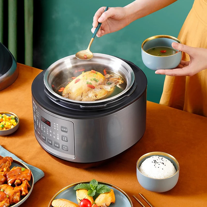 SUPOR 5L Electric Pressure Cooker Double Inner Multifunction Electric Rice Cooker 70KPA Smart Appointment Kitchen Appliance