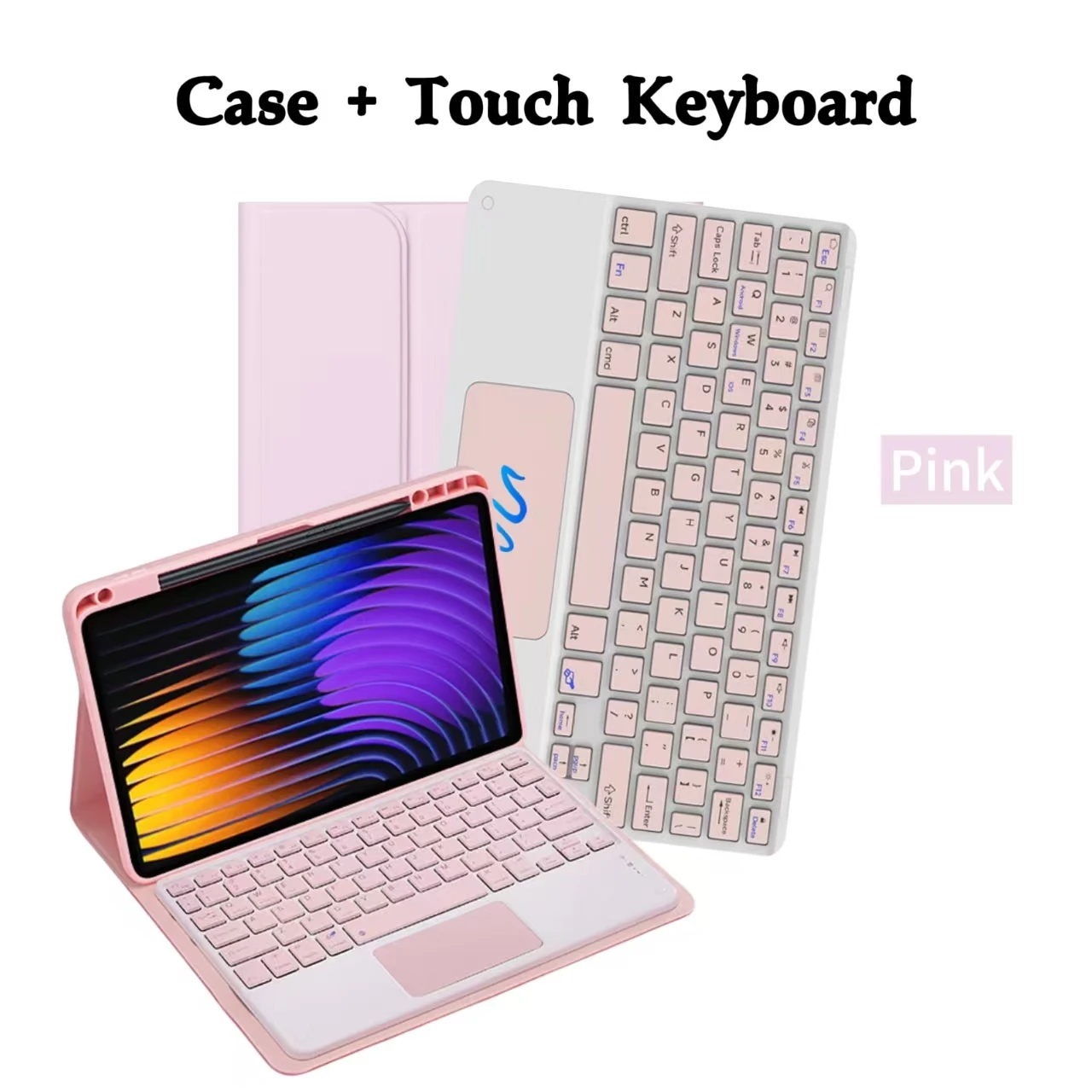 Wireless Bluetooth Keyboard Case with Removable Keyboard