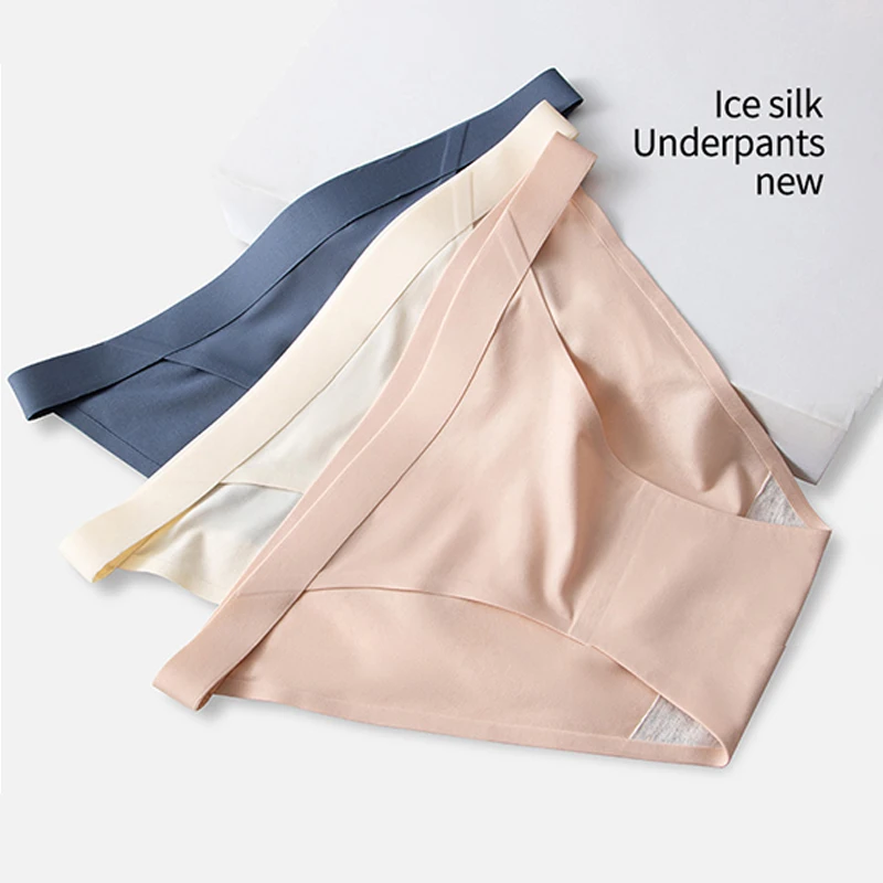 Women Panties Underwear Ultrathin Viscose Seamless Briefs Comfort Low