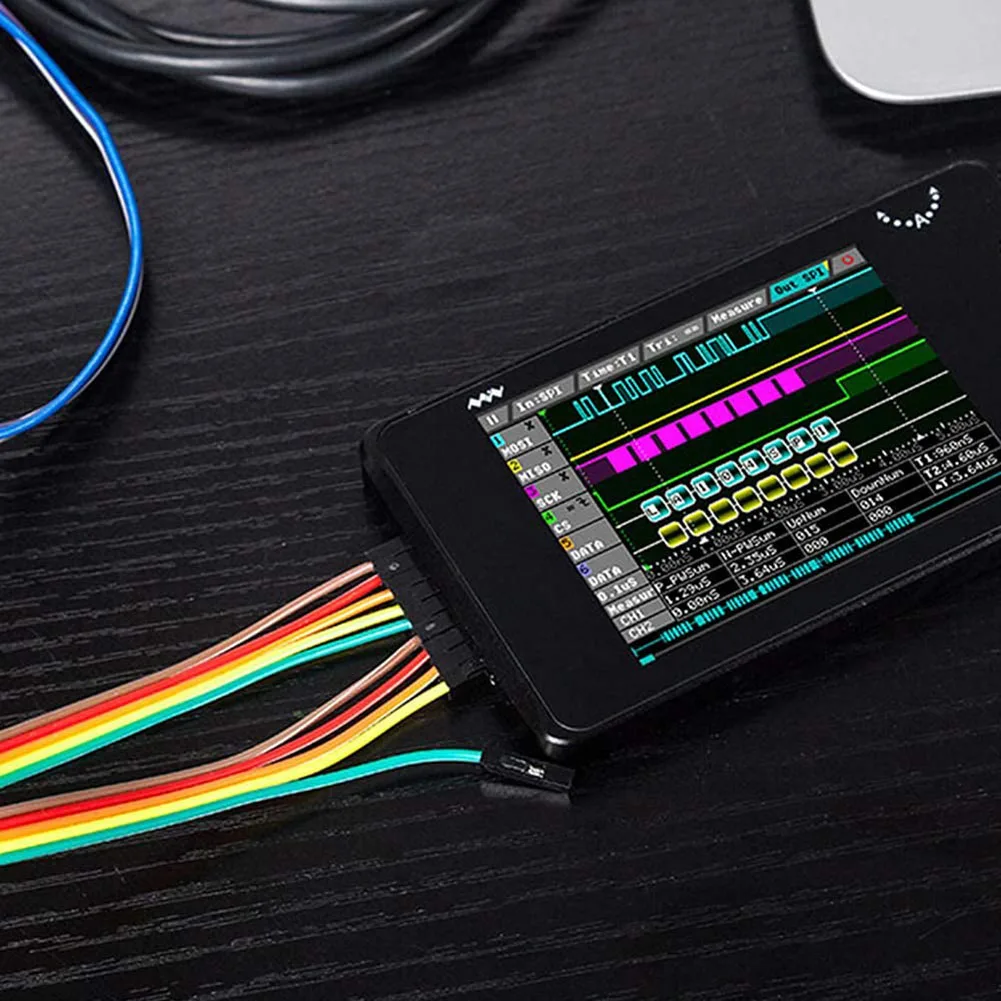 LA104 Logic Analyzer Pocket Size Handheld SPI I2C UART 100Msa/S Max Sampling Rate 3