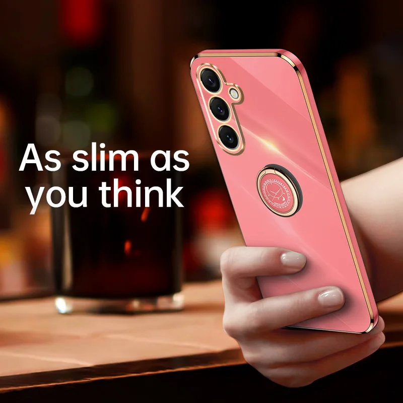 Luxury Original Silicone Back Cover with Plating Finish