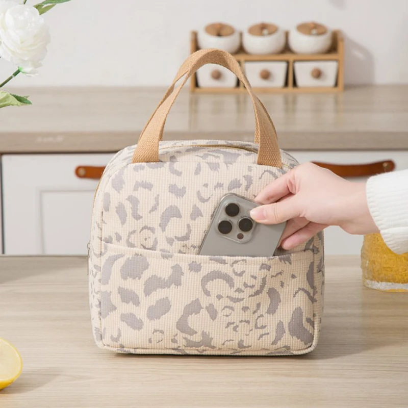 Ink Pattern Lunch Bags For Women Insulation Bento Pack Aluminum Foil Rice Bag Meal Pack Ice Student Bento Lunch Bags