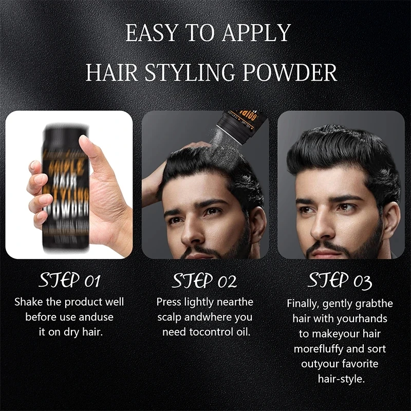 GOIPLE 30G Men Fluffy Spray All Day Refreshing Hairstyle Matte Textured Shaping Products Increases Hair Volume Styling Powder 6