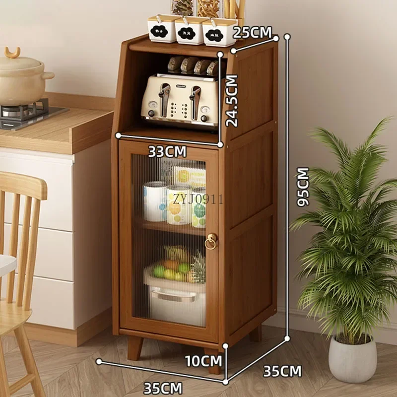 *zKitchen Large Bar Decorated Sideboard Transparent et Brown Locker Room Cabinet Drawers Display Cajonera Bedroom Furniture
