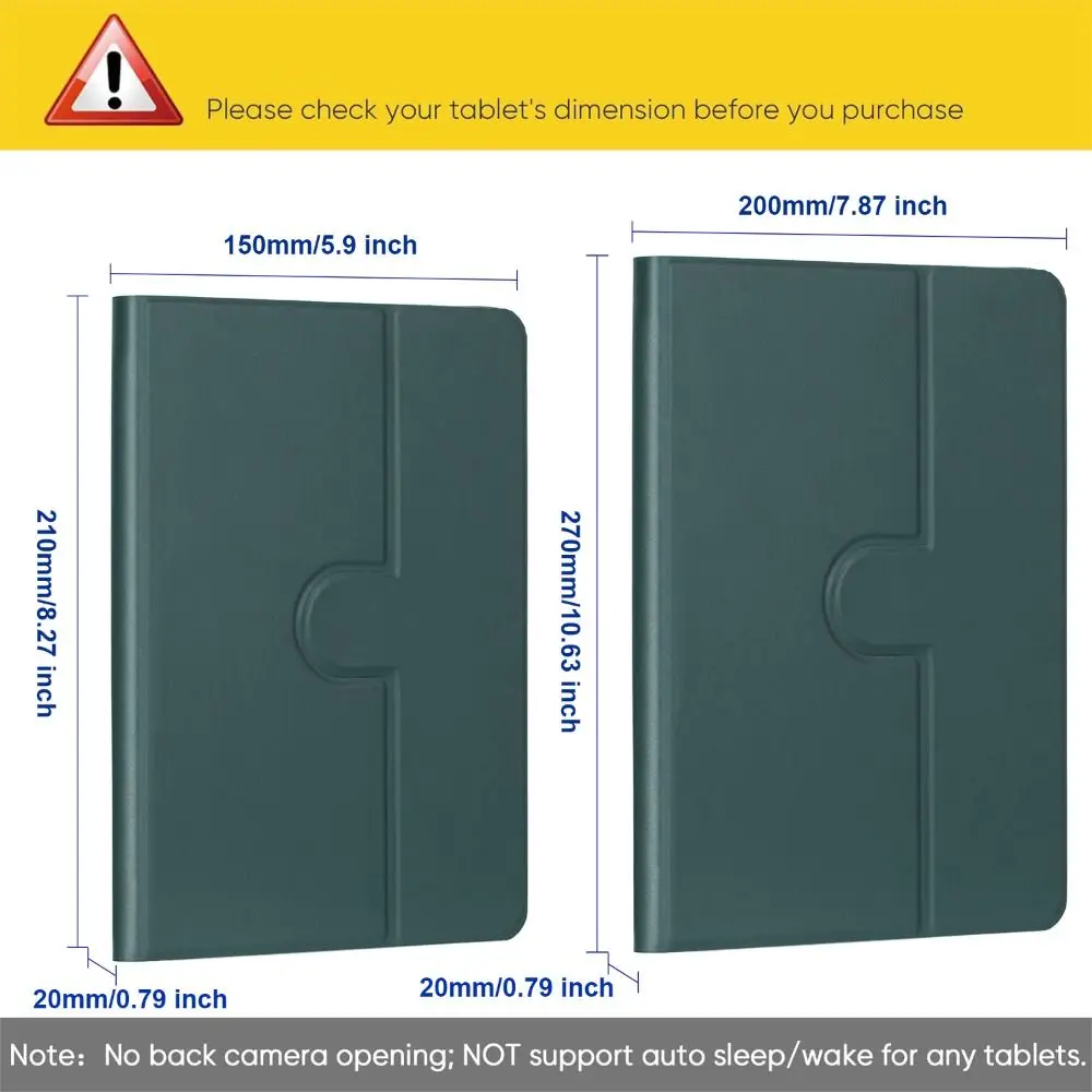 360 Rotatable Universal Tablet Case - Multi-Angle Viewing, Shockproof Protective Shell