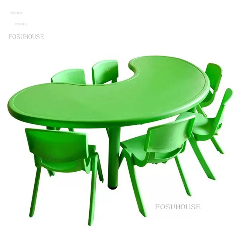 Plastic Children Tables Home Writing Tables Kindergarten Early Education Game Desk Children Eating Lift Table Furniture