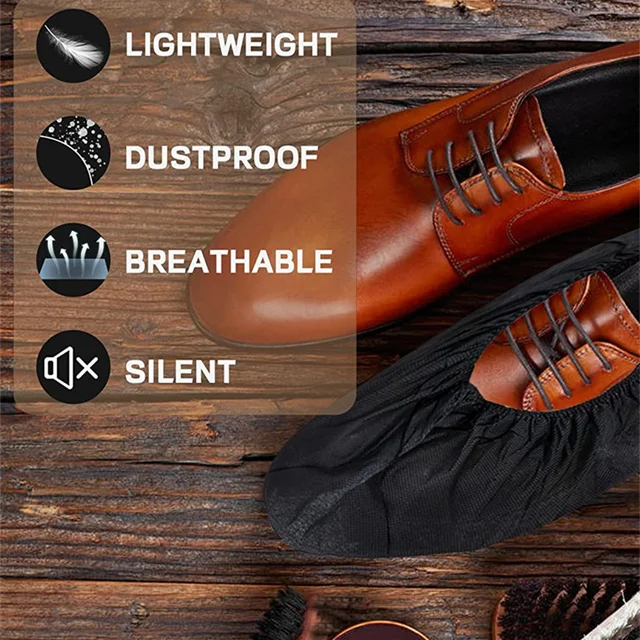 Cipőfedelek Eldobható Higiéniai 100 Csomag Nem Szőtt Cipő És Csomagtartófedelek Vízálló Csúszás Cipőcipők Beltéri Otthoni Munkahelyre - Image 2