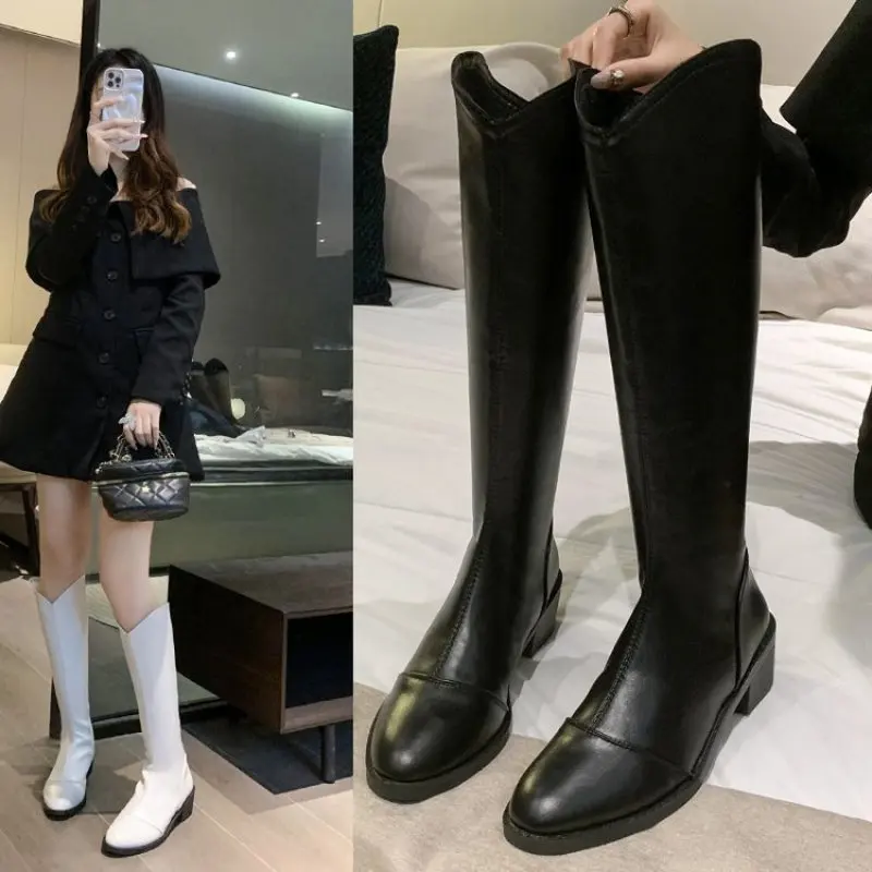 Boots Women Shoes Autumn Luxury Designer Boots-Women Round Toe Sexy Thigh High Heels High Sexy Fashion 2023 Ladies Low Mid Calf