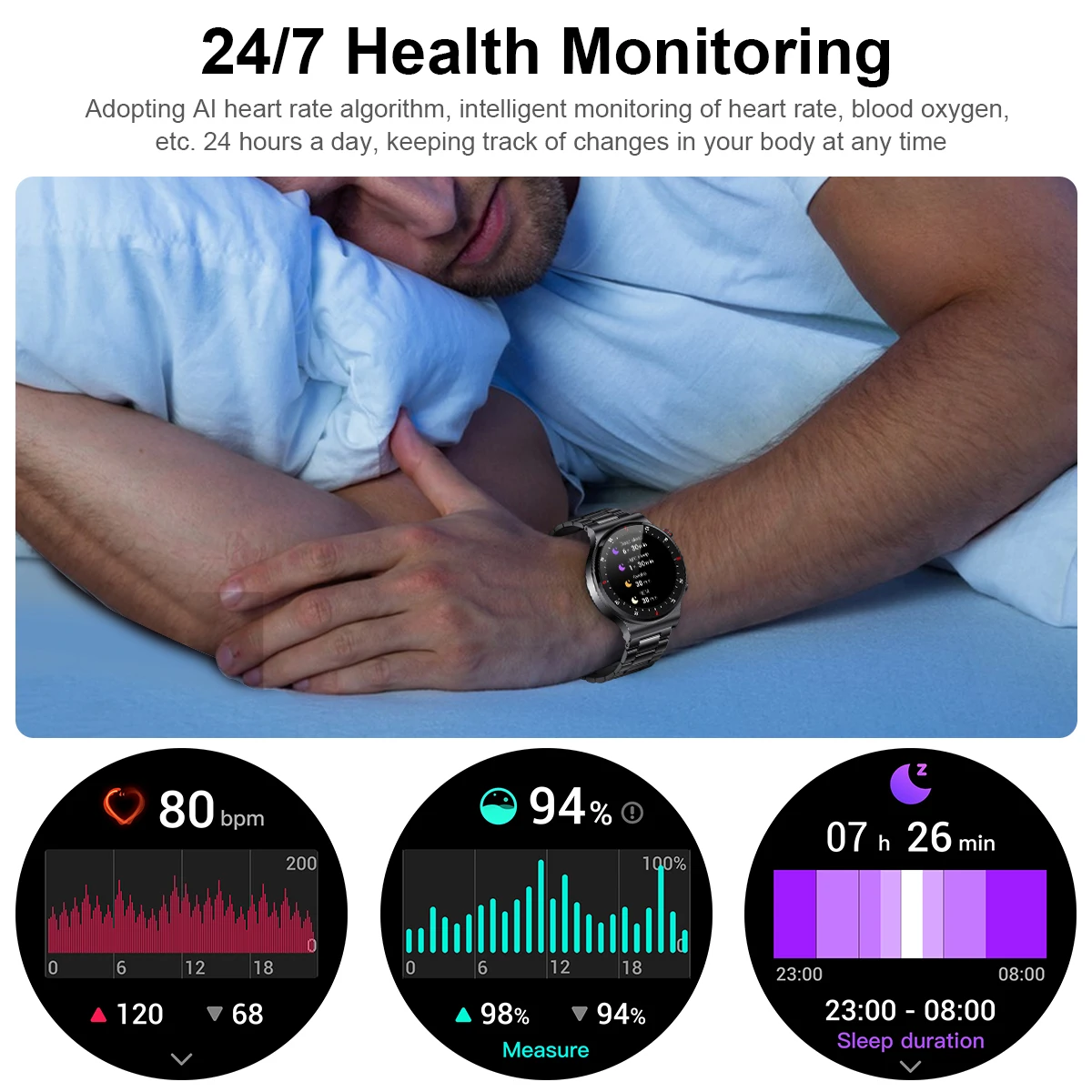 LIGE 2024 NFC Watch For Men Bluetooth Call Smart Watch Android iOS Blood Pressure Smartwatch Weather Full Touch Men's Wristwatch