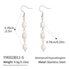 c.citybeauty – boucles d'oreilles élégantes en perles naturelles pour femmes, longue chaîne, en acier inoxydable plaqué or 18 carats, bijoux quotidiens