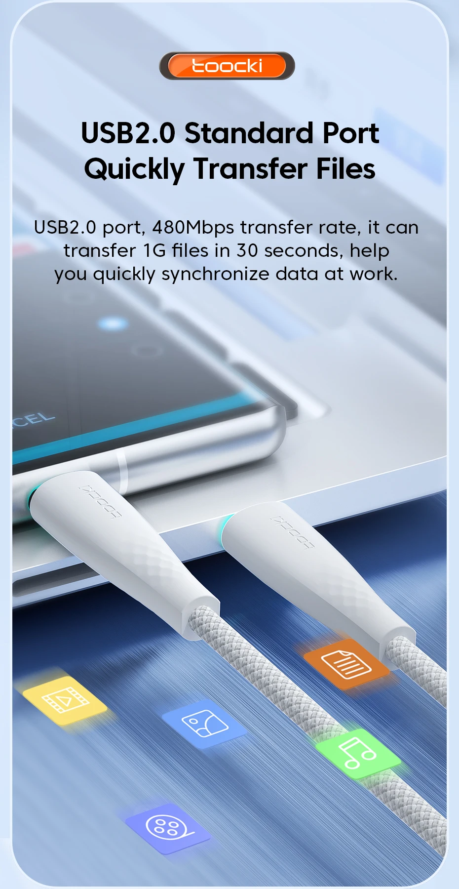 Tooki PD 100W USB C-to-C kabelis Macbook ātrās uzlādes kabelis Huawei Xiaomi POCO Samsung datu kabelis USB-C kabelis 3M_voghion.com