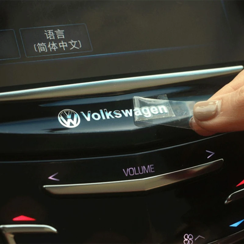 thumbnail image 1 of Pegatinas de metal para limpiaparabrisas de coche, calcomanías decorativas reflectantes para Volkswagen GOLF 5 Tiguan Polo Golf 6 Golf 7 Jetta Accesorios, 1 of 4