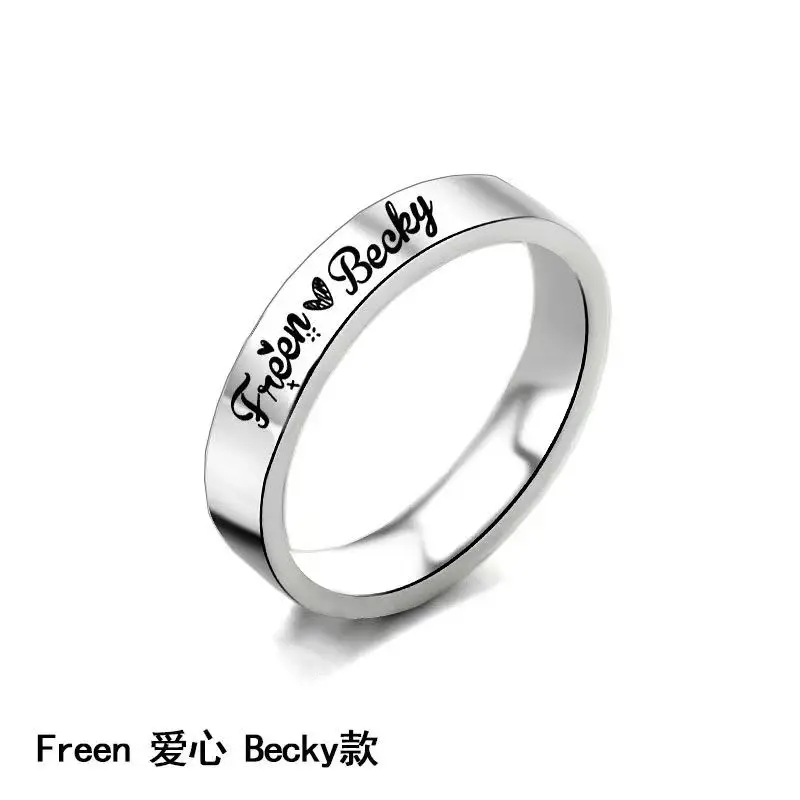 Freenbecky Same Support Ring Necklace Pink Theory Peripheral CP Couple Necklace Birthday Gift