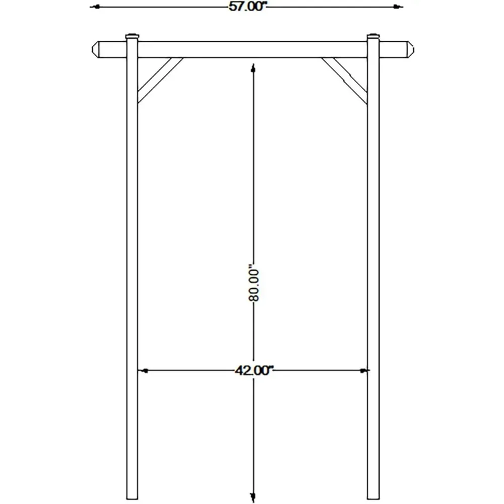 57 By 85 Inch PVC Patio Garden Arch, Outdoor Lattice Frame Decoration or Trellis for Climbing Plants, White