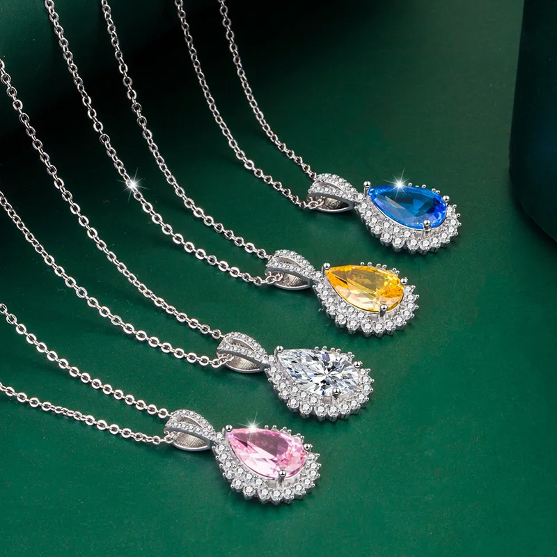 

Water Drop Pendant Fashion Colorful Color Matching Necklace Temperament Pendant Accessories