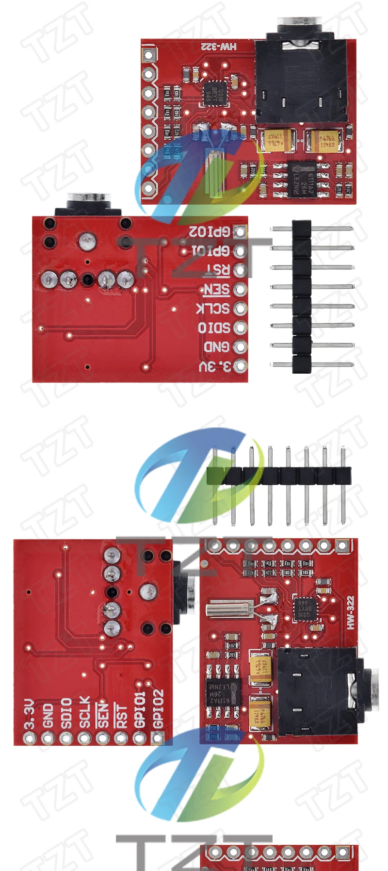 Tzt si4703 rds fm radio tuner evaluation breakout modul für arduino avr pic arm radio daten service filter träger modul – Detail 2
