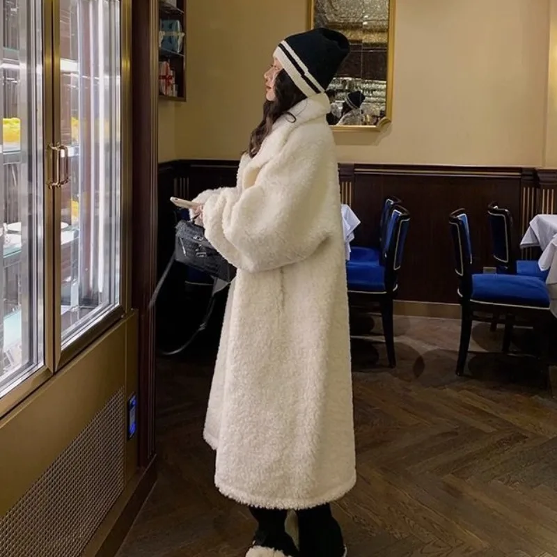 2023 New Women Loose Temperament Environmental Fur Coat Female Fashion High-Grade Lamb Wool Outwear Winter Leisure Warm Outcoat
