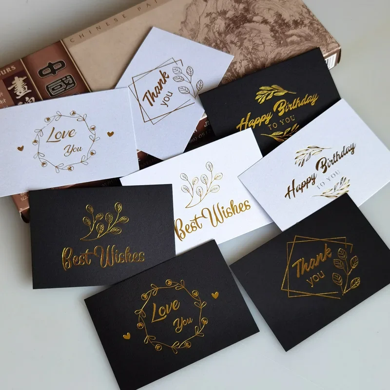 

Customized product.Custom luxury hot stamping gold silver foil printing paper business card printing service visiting greeting T