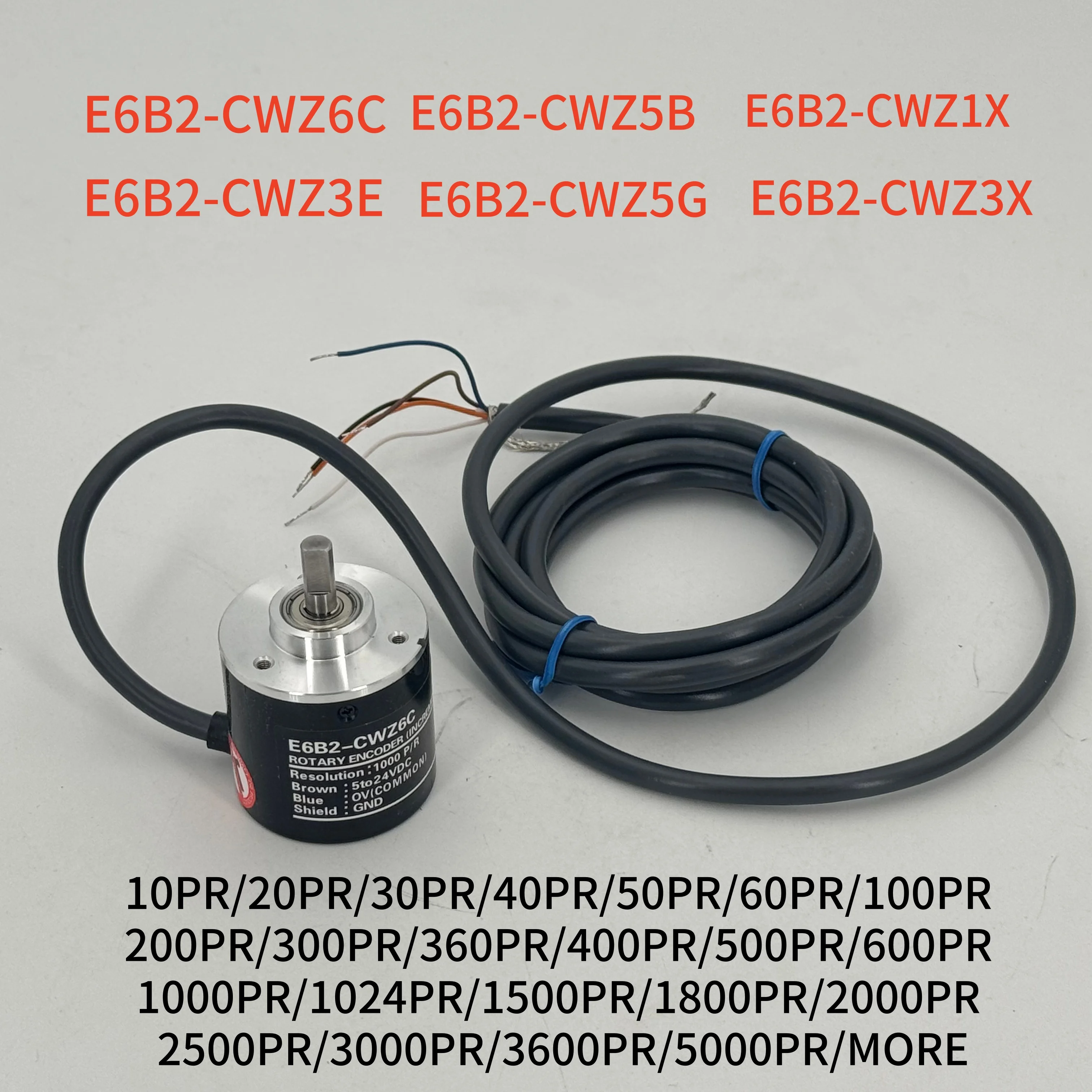 E6B2-CWZ5B / CWZ5G Drehgeber – 5-24V, 1000PR, A/B/Z-Phasen, Inkrementalgeber