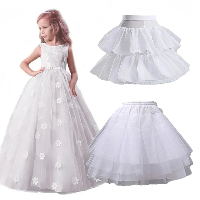 Flower Girls Petticoat Underskirt Cosplay Party Children kids Enfant Fille Lolita Ballet Tutu Skirt Enaguas Sottogonna Mini