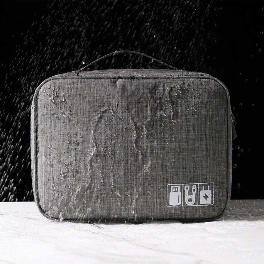 Cable Storage Bag Waterproof Digital Electronic Organizer Portable USB Data Line Charger Plug Storage Bag Travel Cable Organizer storage bag