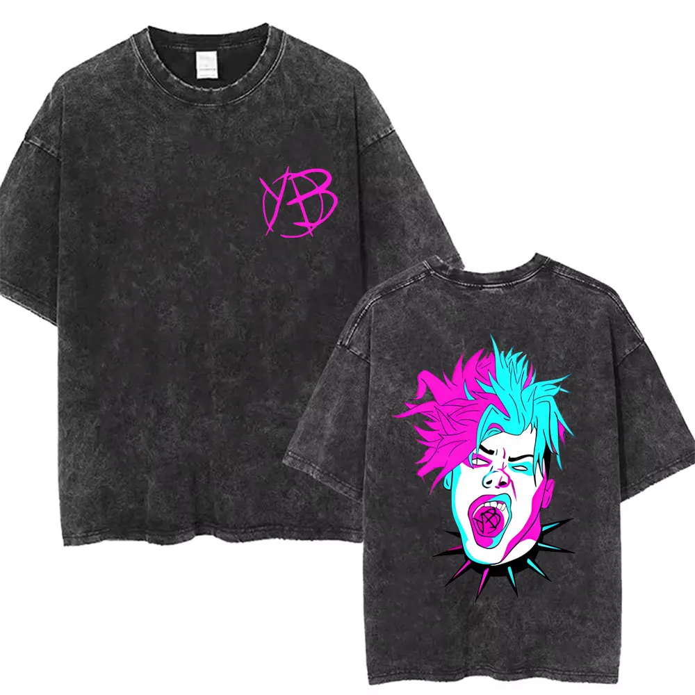 Washed Vintage Yungblud Printed T-shirt Men Women Casual 100