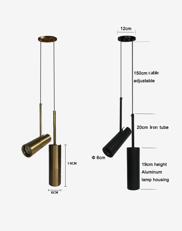 Living Room Chandelier Light Ceiling Pendant Spot Lamp AC110V AC220V one or two heads